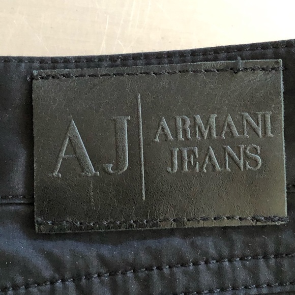 ⭐️Armani Jeans⭐️Black Wide Leg Jeans Light Summer Denim Women's Size 24 EUC - Picture 6 of 11